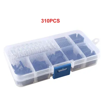 

310pcs/Set Dupont Wire Jumper Pin Header Connector Housing Kit Male Crimp Pins+Female Pin Connector Terminal Pitch With Box