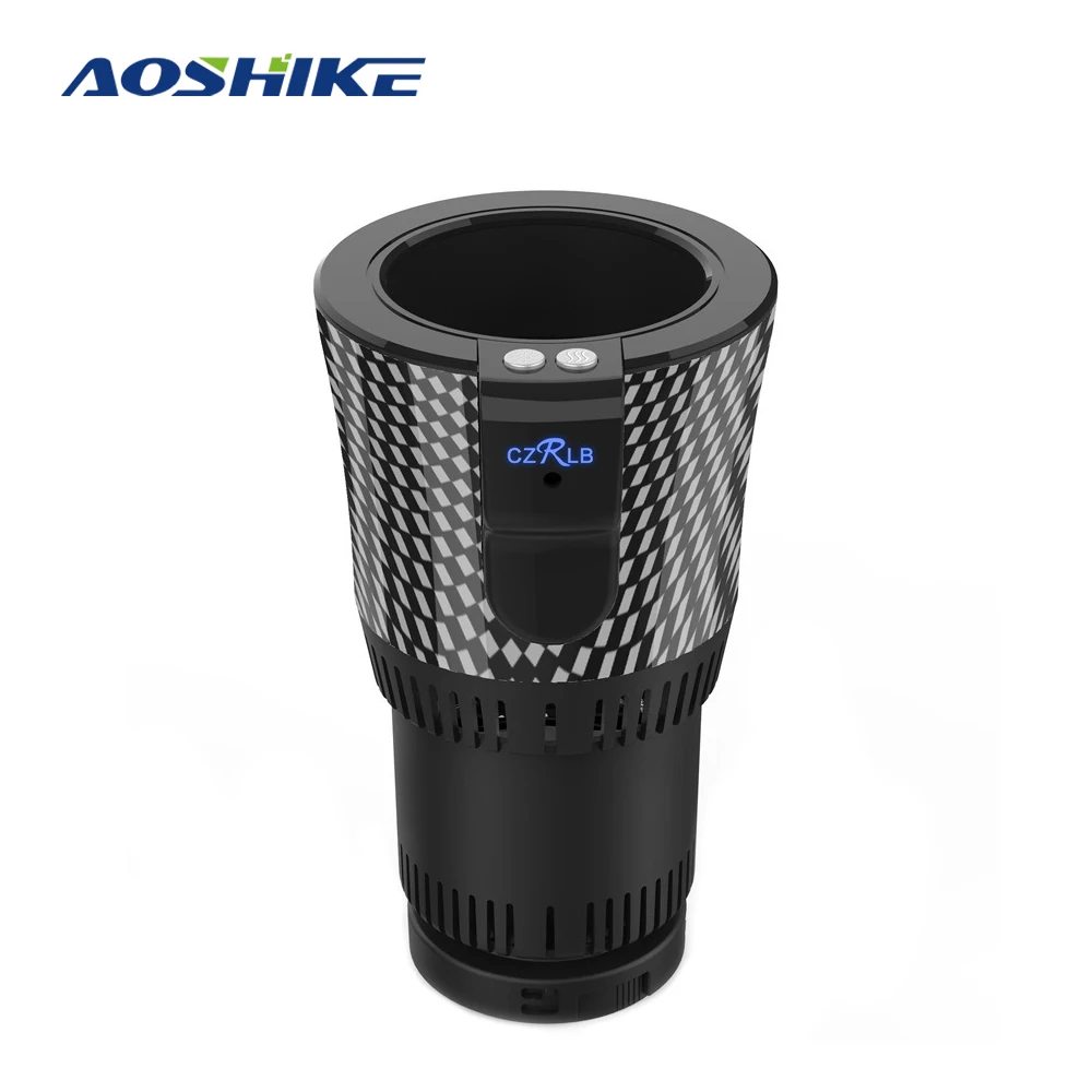 AOSHIKE 12V автомобиль нагревательная чашка Вентилятор охлаждения 2-в-1 Автомобильное офисное для подогрева чашек смарт-охладитель автомобиля Подставка для Чашки Кружки Стакан охлаждающий для напитков банок
