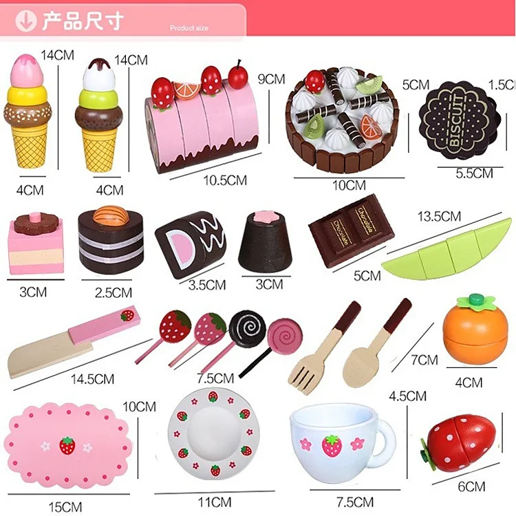 

New Products Model Chocolate Magnetic lin shou Box Velcro Split-Box Cutting Cake Children Play House Play