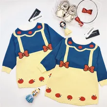 Осенне-зимнее платье для маленьких девочек белоснежные вязаные платья принцессы для девочек в Корейском стиле, милое детское платье из 2 предметов