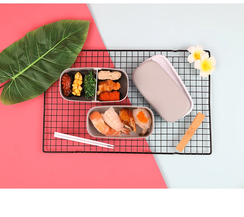 1 шт. bento box японский стиль Ланч-бокс контейнеры с подвижными отделениями и уплотнительным ремешком посуда японский пищевой ящик BPA бесплатно