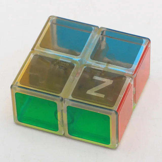 Transparent Новое поступление Zcube 122 волшебный куб 1x2x2 головоломка с быстрым кубом игрушка-прозрачный/светящийся синий - Цвет: Transparent
