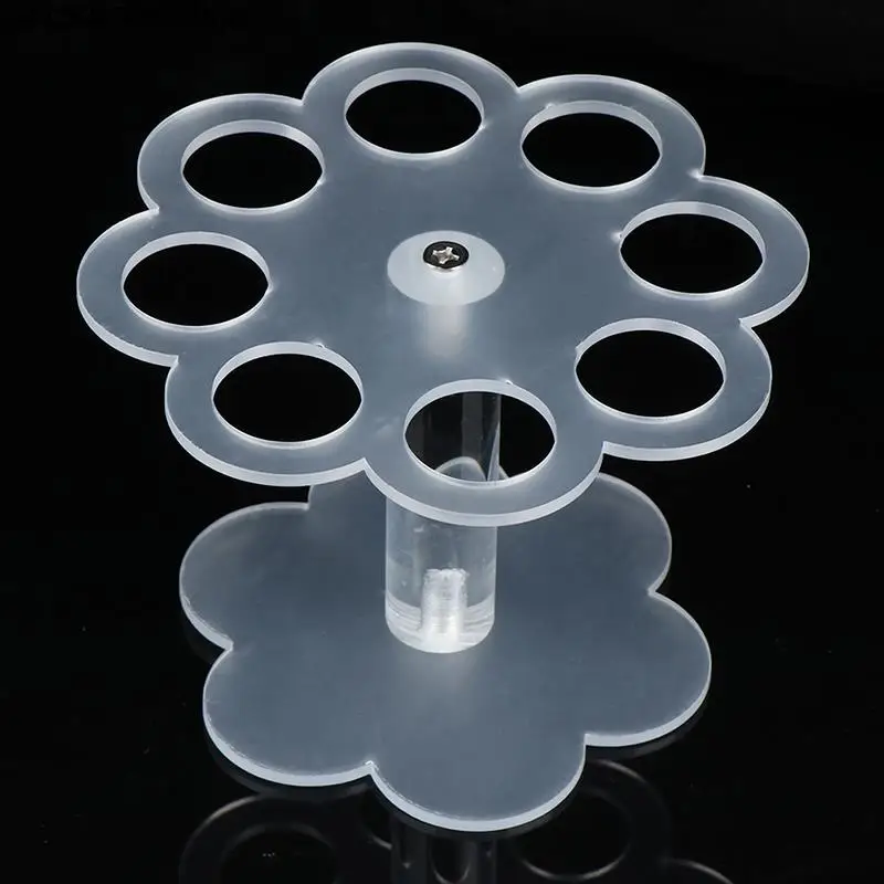8 Holes Detachable Graduation Practical Transparent Display Home Party Kitchen Stand Reusable Acrylic Ice Cream Cone Holder DIY ice cream cone holder