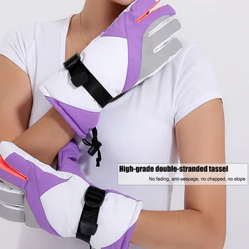 

Women Ski Gloves Winter Warm Waterproof Thickened Outdoor Riding Sports Gloves H7JP