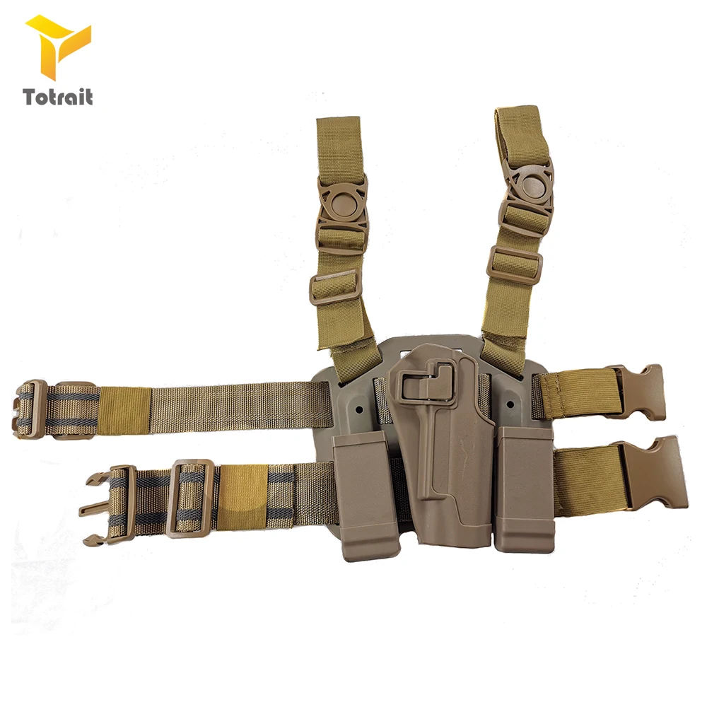tan TOtrait CQC тактический страйкбол Кольт 1911 кобура для пистолета аксессуар тактическая кобура для пистолета Военная армейская кобура для ног - Цвет: tan