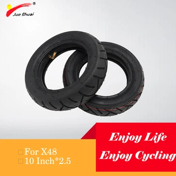 

10 Inch* 2.5 Tire And Tube For X48 Electric Scooter Wear Resistance High Temperature Resistance Electric Scooter Tire Accessory