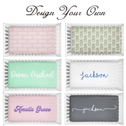 LVYZIHO – drap housse pour bébé 28x52 pouces, drap housse élastique avec votre propre nom, cadeau de réception cadeau personnalisé pour bébé 