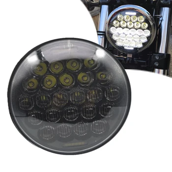 

DOT Approved 5.75 Inch 75W LED DRL Black Headlight Motorcycle Projector Round Headlamp for Motorbike Sportster XL883 FXCW Dyna.