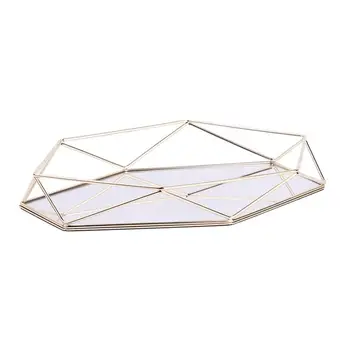 

1 Pc Storage Tray Geometric Nordic Style Storage Holder Desktop Organizer Jewelry Storage Plate For Bedroom Living Room Home