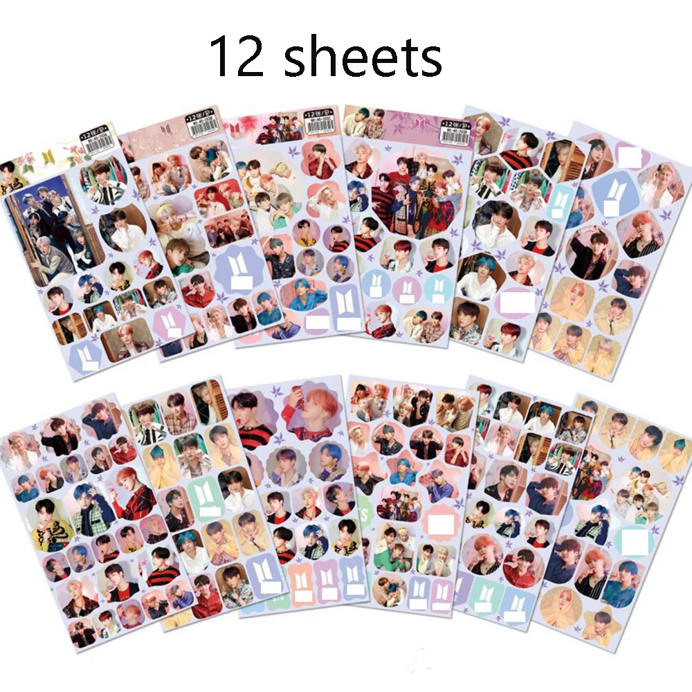 

Kpop Sticker Pack Bomb PVC Bangtan Stickeres Boys Green Fashion Stckers Ablum Diary Cute Motorcycle Anime Stikers Kpop Stickers
