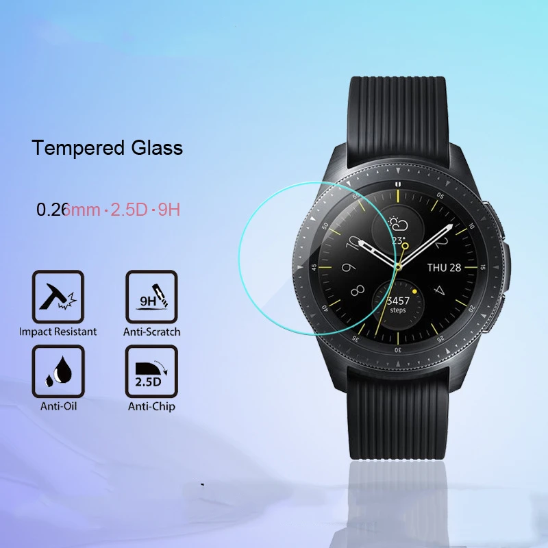 2 шт 2.5D 9H взрывозащищенное Закаленное стекло защитное для samsung Galaxy Watch 42 мм 46 мм спортивные умные часы
