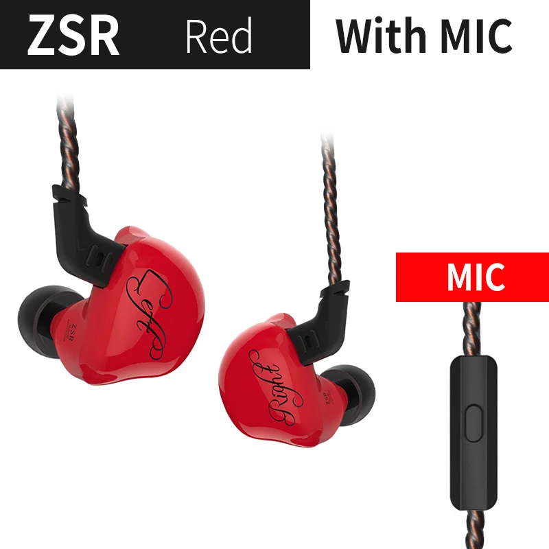 KZ ZSR 2BA 1DD Hifi Sport In-ear Earphone Dynamic Driver Noise Cancelling Headset Replacement Cable KZ ZST ZSN ES4 ZS6 ZSX EDX best headphones Earphones & Headphones