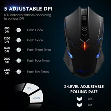 Беспроводная игровая мышь с тихим кликом оптическая 2400 dpi для ПК ноутбука офиса S888