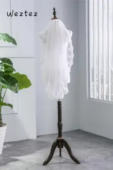 

Simple Elegant Bridal Veil With Comb Wedding Accessories Ivory White Lace Edge Short Wedding Bridal Veil TS009