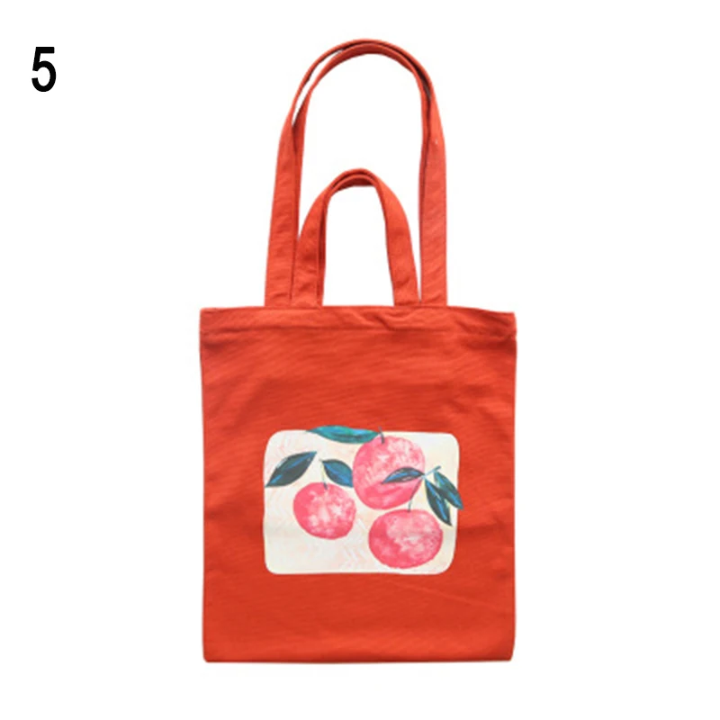 5 Women Lady Shoulder Bag Orange Printing Canvas for Mobile Phone Keys Money Travel J9 - Цвет: 5