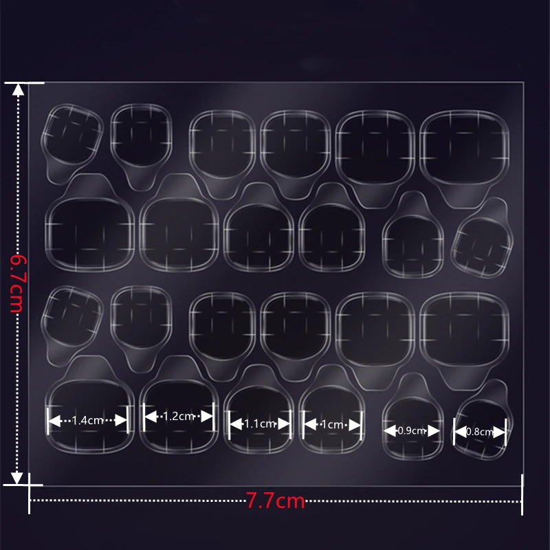 Transparent Double Side Adhesive Tapes Glue Sticker False Nail Extension Stick Tools 240 Pcs / Lot nail stickers,nail glue tape,nail art tools,nail glue