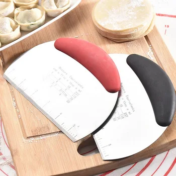 

2020 Pastry Scraper Chopper Flour Pastry Cutter with Scale Stainless Steel Flour Dough Pizza Cutter with Comfortable Handle