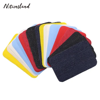 

Mixed 20pcs Jeans Patch Iron On Patches Repair Elbow Knee Denim Small Patches for Clothes DIY Stickers Sewing Accessories