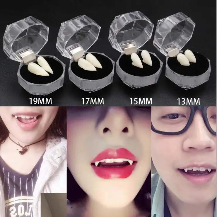 

10 Pcs/Lot Demon Slayer Vampire Teeth Fangs Dentures Cosplay Props for Halloween Party