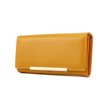

WOMEN'S Wallet 2019 Korean-style Solid Color Two-Fold Wallet Simple Large Accommodate WOMEN'S Clutch Bag