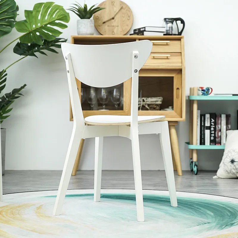 Nordic Dining Chairs Home Modern Simple Thickened Minimalist Modern Kitchen Home Economy Ins Backrest Chair Adult wooden Chair