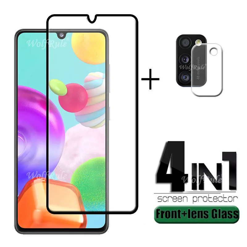 4 In 1 Per Samsung Galaxy A41 Vetro Per Samsung A41 Vetro Temperato Hd Per Samsung A12 A02S A31 A51 A71 S20 Fe S21 A41 Vetro Dell'Obiettivo