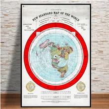 Плакат и печатная графика 1892 плоская карта земли фильм карта мира Современная живопись картина настенные картины для гостиной дома Коллекция декор