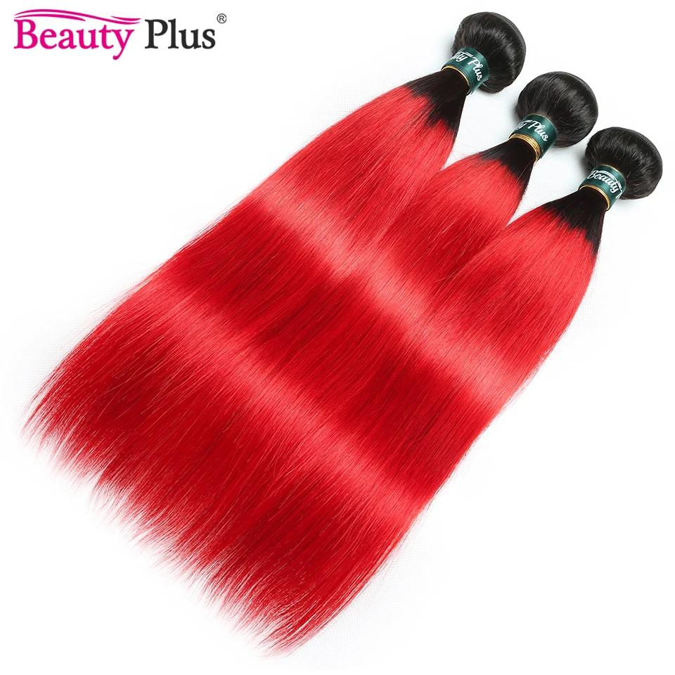1 Bundle Deal Ombre Brazilian Straight Human Hair Weave Pre Colored 1B 99J Blue Green Purple Orange 30 Blonde Red 27 Hair Bundle