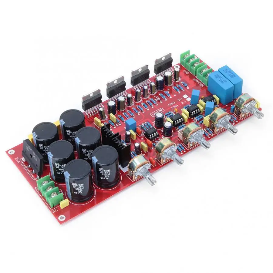 TDA7294 2,1 канал 2x80 Вт+ 160 Вт сабвуфер Hi-Fi усилитель мощности Модуль платы с WIMA 2,2 мкФ Соединительный конденсатор