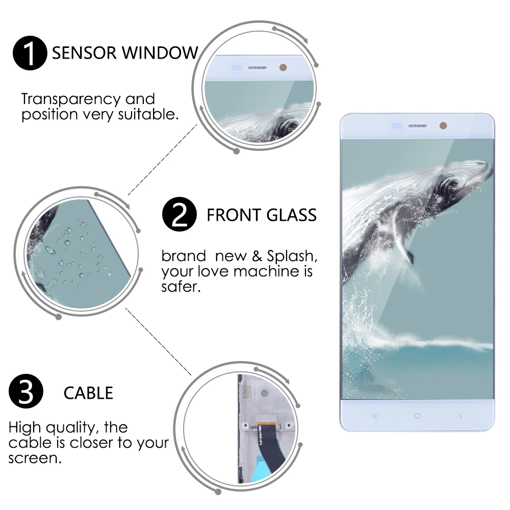  Original 5.0'' LCD For XIAOMI Redmi 4 Pro 4Pro Display Touch Screen with Frame For XIAOMI Redmi 4 P