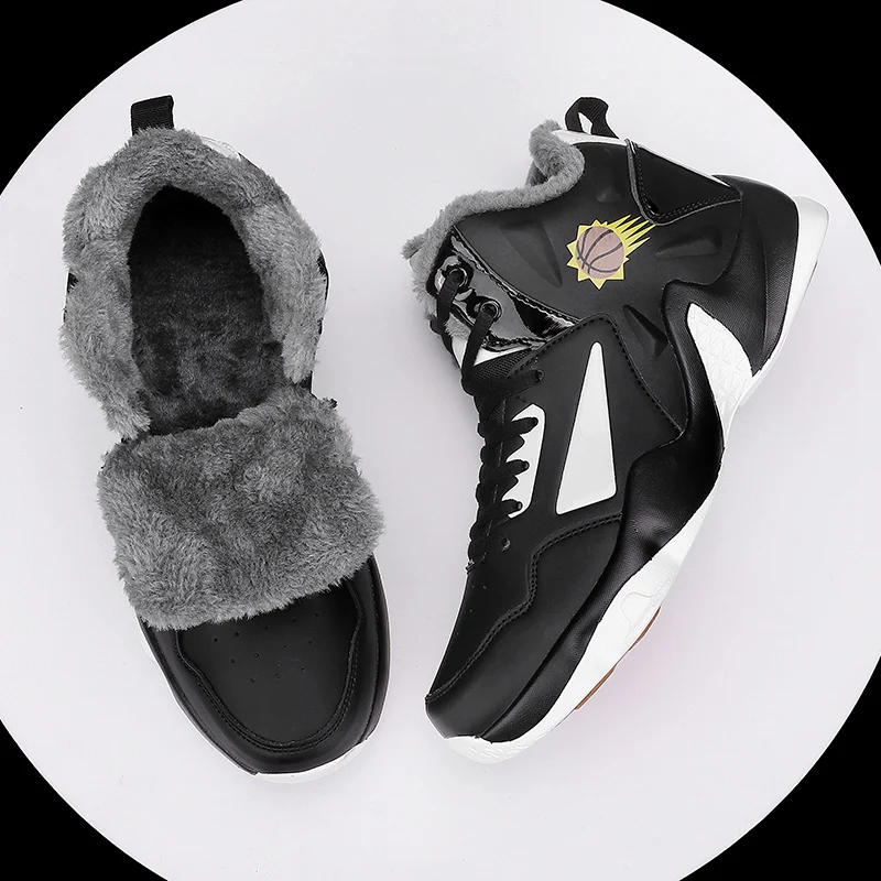 

2020 Unisex Winter Warm Plush High Top Sneaker Men Snow boots Ankle Western Work Platform Basket Boots Men Chaussure Homme Bota