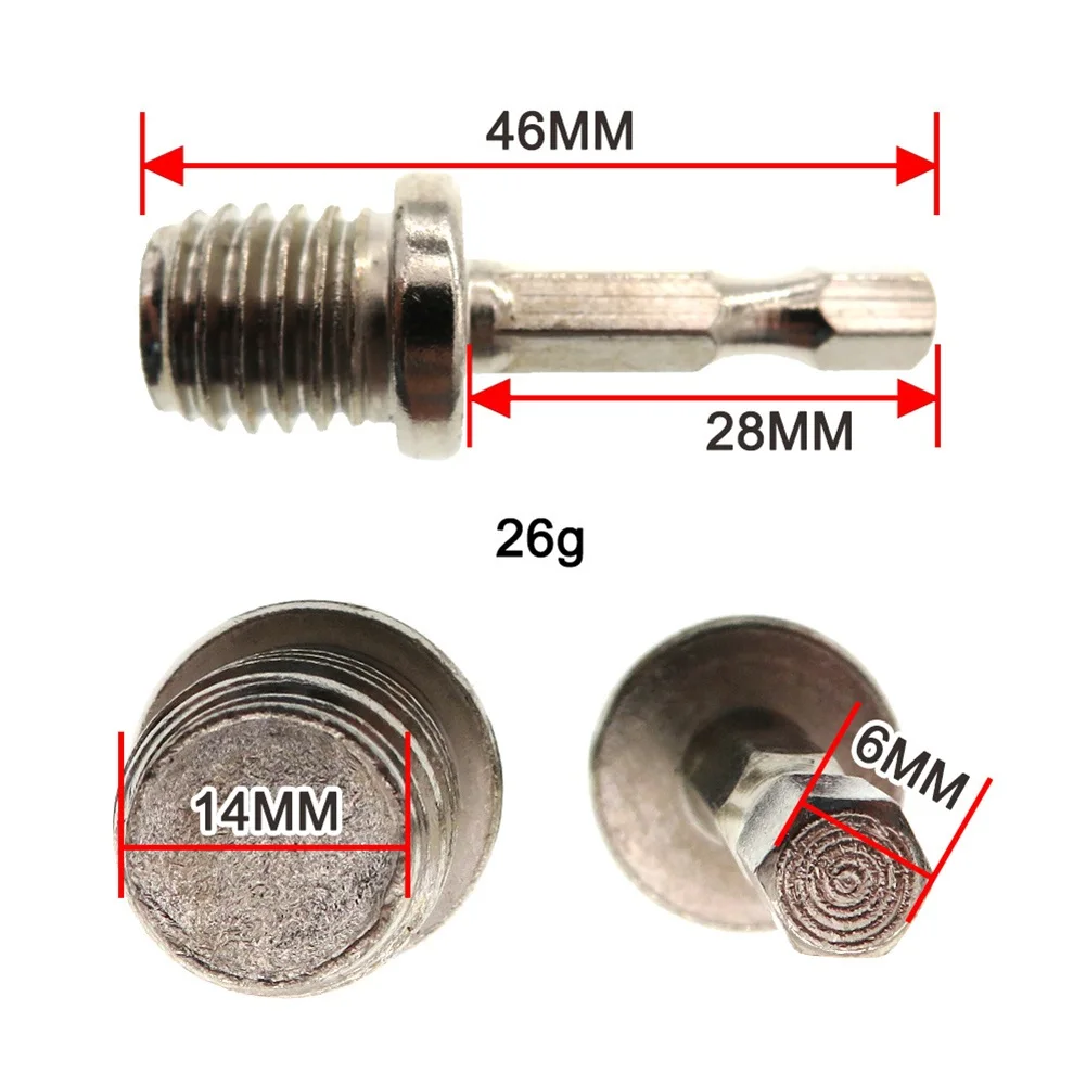 2pcs 1/4 Hexagon Connecting Rod Adapter Drill Chuck M14 Polishing Disc Connectin Hexagon Connecting Rod Metal drilling accessori ► Photo 3/6