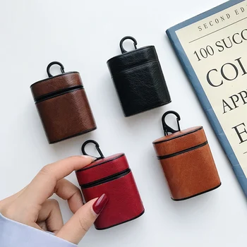 

Business Retro PU Leather Cover For Airpods 1 2 Shockproof Charging Box Wireless Earphone Case For Airpods2 Airpods1 Protective