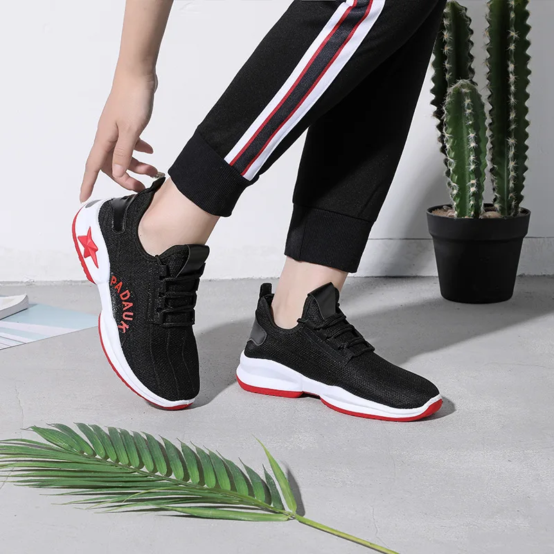 

2019 Autumn New Style Black And White with Pattern Athletic Shoes Women's Korean-style Versatile Breathable Lightweight Students