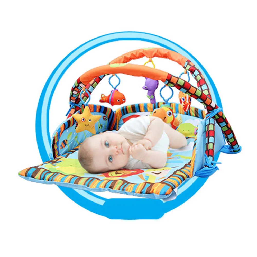 

MrY Cartoon Soft Baby Mat Game Play Playing Carpet Infant Kids Fitness Frame Gym Mat Rattle Crawling Crawling Playmat
