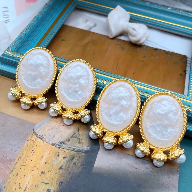 Statement Earrings Abstracted Human Face Big Size Femme Jewelry Modern New Accessories