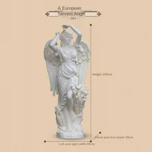  zq European Character Sculpture Angel Ornaments Plaster Artwork Wedding Props Home Garden Decorations 