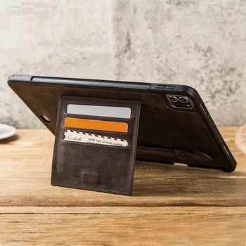 

Case for iPad Pro 11 12.9 Inch 2020 Case Genuine Leather Soft Back Cover with Stand Generation Case for iPad 2 3 4 Tablet Holder