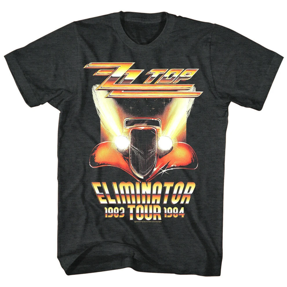Zz Top Eliminator Album Tour 1983-84 Men'S T Shirt Car Rock Band Concert Merch Free Shipping Tops Tee | Мужская одежда