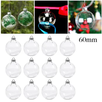 

Style Glass Clear Transparent Balls DIY Crafts Pendant Ornaments For Christmas Holiday Wedding Party Home Hanging Decoration