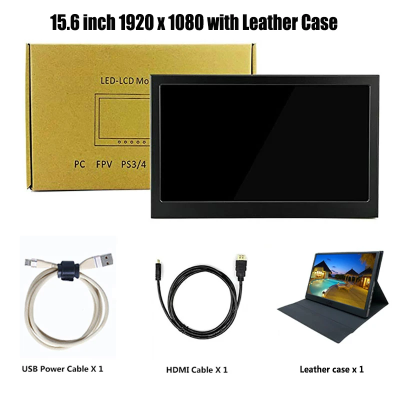 15.6 with leather case