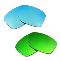 HKUCO для Юпитера-Квадратные солнечные очки замена поляризованных линз 2 пары-синий и зеленый