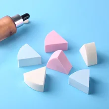 6 шт., мягкий макияж, пудра для лица, пуховка, не латексная, Влажная и сухая, двойное использование, Круглый, шесть срезанных, для мытья лица, спонж для макияжа