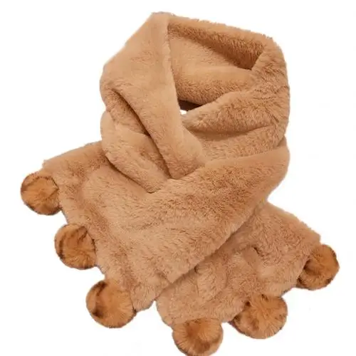 CAMEL Модный женский осенне-зимний мягкий теплый длинный шарф-шаль с помпоном - Цвет: CAMEL