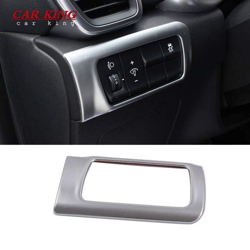 

ABS Matte For Kia Sportage KX5 QL 2016 2017 2018 LHD Car Headlight Switch Adjustment Button Circle Protection Cover Trim Sticker