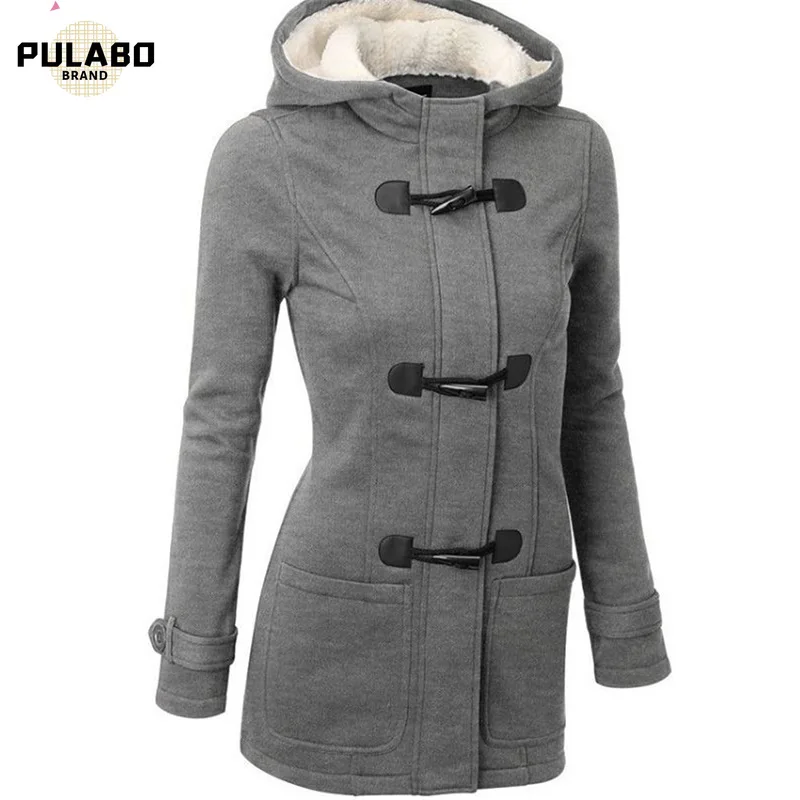 6XL плюс женская одежда осенне-зимнее новое пальто с застежками коровьего рога
