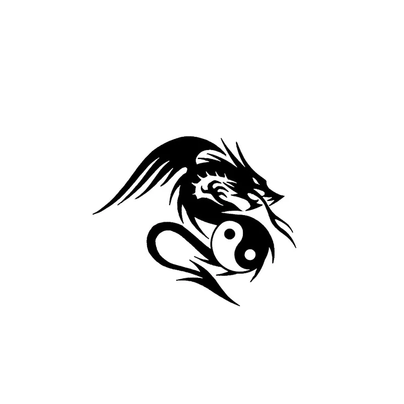 

Car Sticker Accessories Vinyl Personalized Dragon Shaped Yin and Yang Car Window Decorative Waterproof PVC 18cm X 14cm