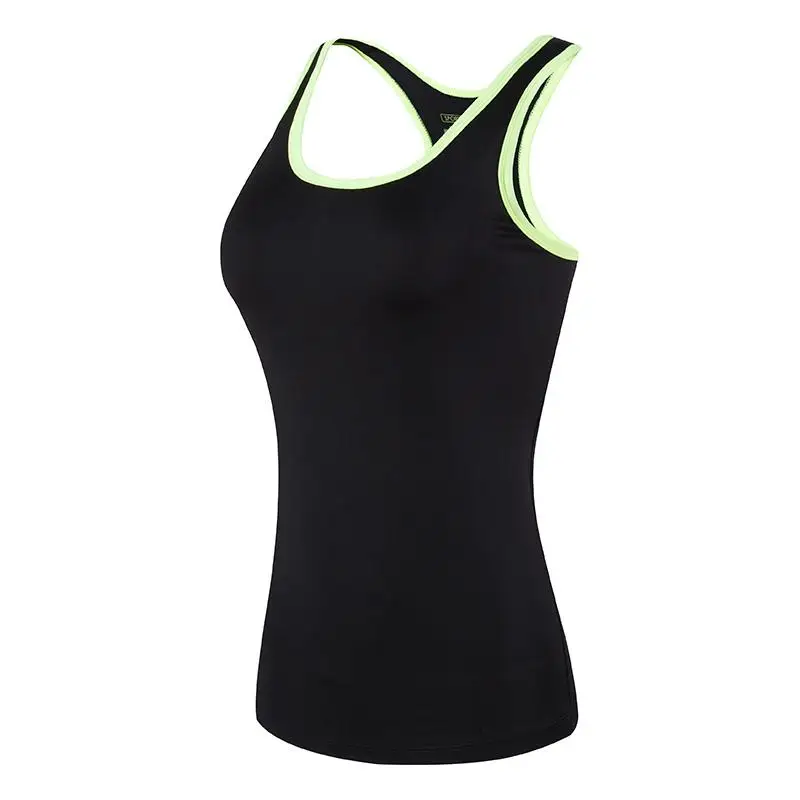 Jeansian Для женщин быстрое высыхание Slim Fit безрукавки для Tanktops безрукавная майка сорочка SWT237 черный зеленый