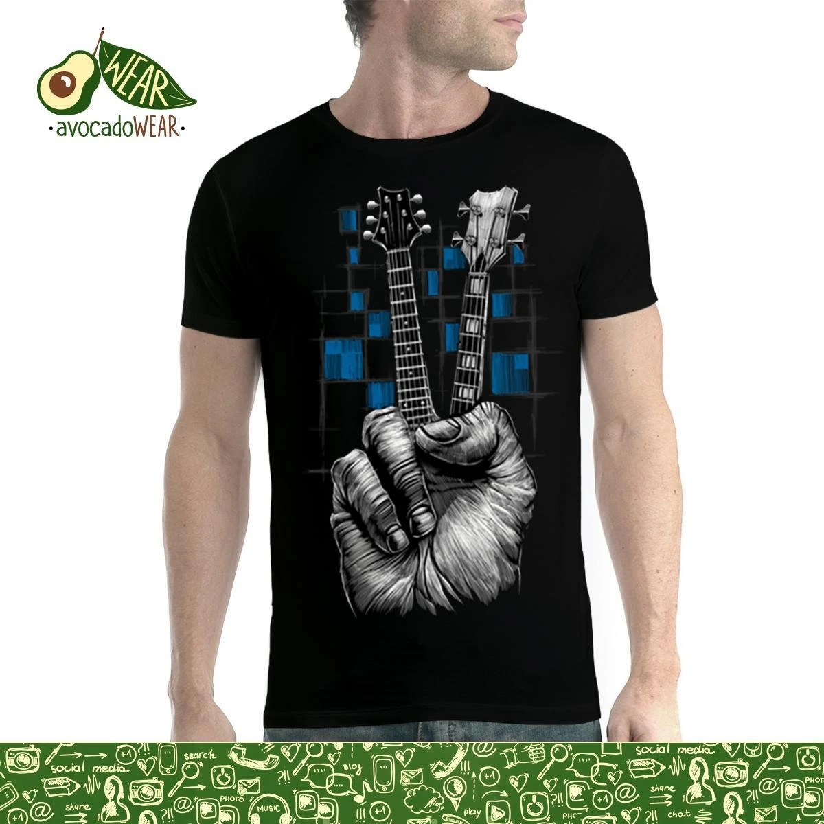 Мужская футболка с принтом Dont Fret Music Guitar S-3XL забавным хип-топом новинка 2018 | одежда