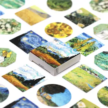 

2020 New Shine Meeting Van Gogh Notebook Stickers Cartoon Cute Fashion Theme Journal Stickers School Office Pads Stationery